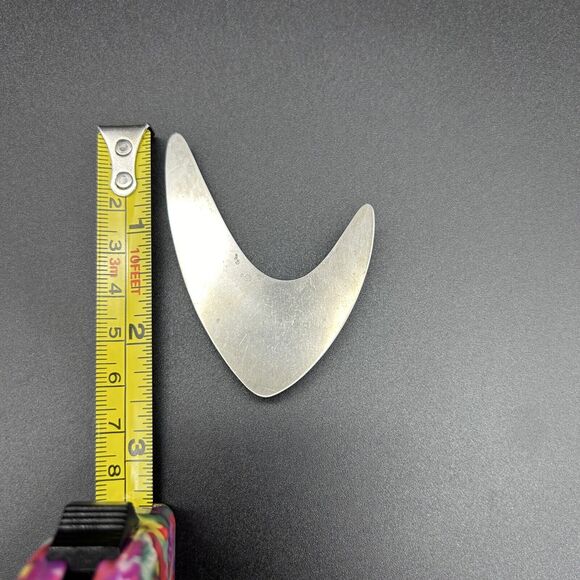 Vintage MCM Beau Sterling Boomerang Brooch Pin Mid Century Modern - Picture 7 of 8